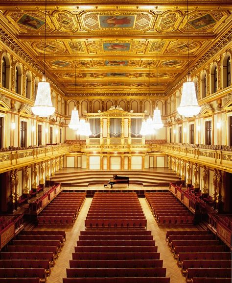 Vienna, Musikverein,(the golden hall) home of the Vienna Philharmonic Orchestra Musikverein Vienna, Vienna Waits For You, Golden Hall, Vienna Philharmonic, Way To Heaven, Heart Of Europe, Calendar 2023, Austria Travel, Best Architects