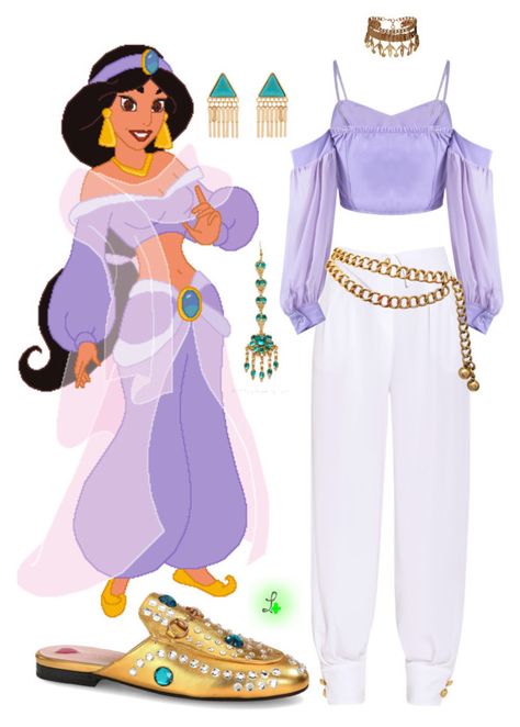 "Jasmine + Purple" by legolassplus ❤ liked on Polyvore featuring Disney, Alexis Mabille, Gucci, Accessorize, Elizabeth Cole, Chanel, disney, disneybound and disneycharacter Character Halloween Costumes Women, Disney Princess Inspired Outfits, Disney Character Outfits, Disney Bound Outfits Casual, Character Halloween Costumes, Disney Outfits Women, Princess Inspired Outfits, Disney Princess Outfits, Disney Themed Outfits