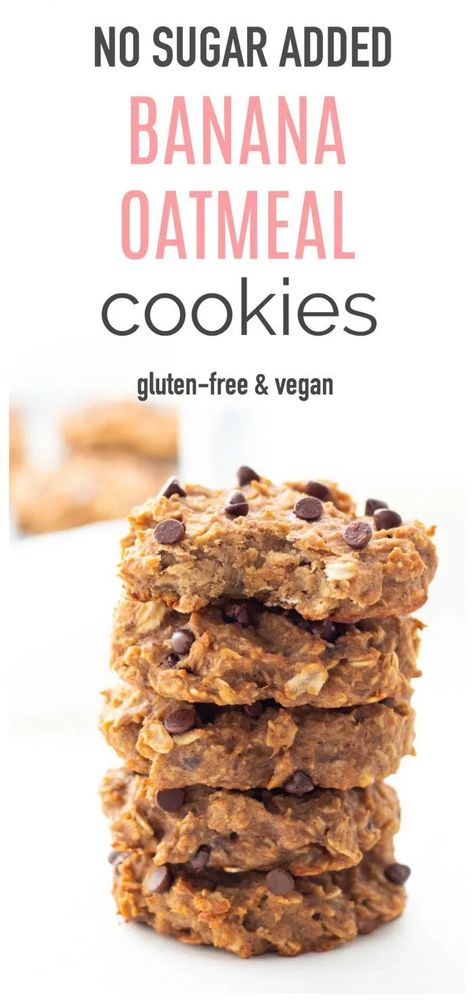 Healthy Banana Cookies | Haute & Healthy Living Healthy Toddler Cookies, Healthy Banana Cookies, Oatmeal Banana Cookies, Butter Pecans, Banana Cookies Healthy, Toddler Cookies, Peanut Butter Banana Cookies, Gluten Free Oatmeal Cookies, Oatmeal Breakfast Cookies