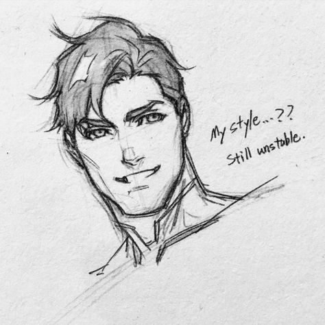 Smirk Face, Comic Book Art Style, Face Drawing Reference, Body Reference Drawing, Comic Style Art, Face Sketch, Drawing Expressions, Cool Sketches, Guy Drawing