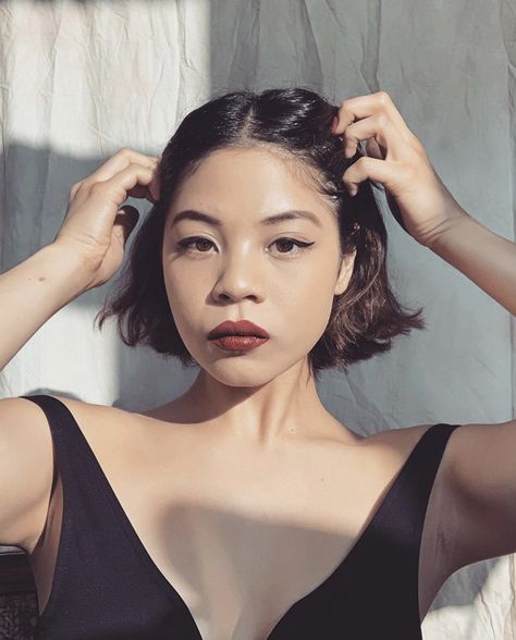 eva noblezada instagram Eva Noblezada Hair, Kate Schmidt, Milo Thatch, Eva Noblezada, Wavy Bob Haircuts, I Can Not, Look Alike, Face Claims, Pretty Hairstyles