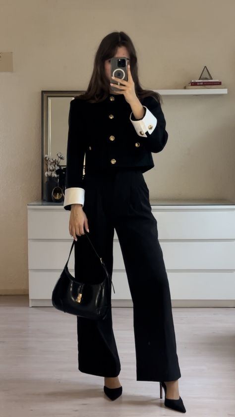 Cropped jacket curated on LTK 5sos Outfits, Classy Business Outfits, Corporate Attire, Elegant Clothes, Posing Guide, Cropped Jacket, Business Outfits, Elegant Outfit, Crop Jacket