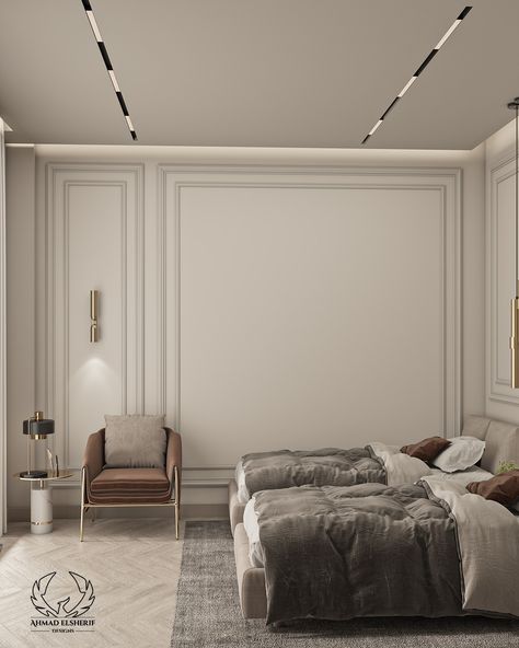 Elegant and neoclassic twin bedroom with modern pendant lighting and warm neutral tones.
#neoclassical #twinbedroom #bedroom #beigebedroom #neoclassical_bedroom #HomeDecor #ContemporaryBedroom Classic Guest Room, Neo Classical Bedroom, Modern Neoclassical Interior, Neoclassical Bedroom, Classical Bedroom, Neoclassical Interior Design, Neoclassical Design, Modern Pendant Lighting, Neoclassical Interior