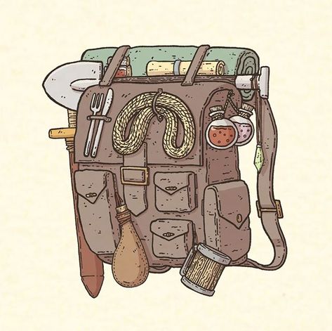 The mass of items heroes carry often gets forgotten. I always like to imagine that even the frail wizard carries a decent pack when theyre off on a journey. Do you take such things into account or just let it slide and not let details get in the way of adventure? #dungeonsanddragons #dnd #artist #art #artwork #instaart #illustration #dnd5e #draw #drawing #inked #ink #sketching #doodles #doodle #roleplay #rpg #character #dungeondrawingdudes #lineart #linework #fantasy #fantasyart #adventure #slow Dnd Artist, Sketching Doodles, Ink Sketching, Drawing Ink, Ink Sketch, Ink Illustrations, Fantasy Inspiration, Fantasy Illustration, Illustration Artists