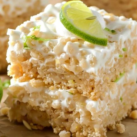 Rice Krispies Recipe, Krispie Treats Recipe, Crispy Rice, Lime Rice, Almond Bark, Refreshing Desserts, Rice Cereal, Rice Crispy Treats, Crispy Treats