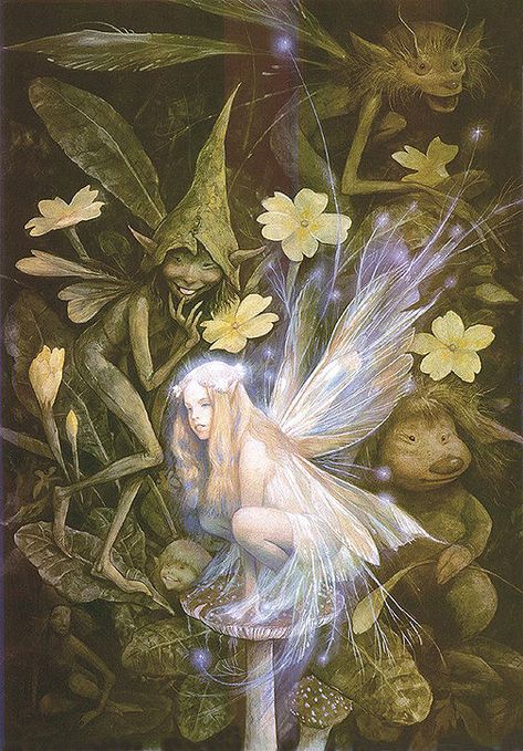 Faery Art, Fairy Paintings, 동화 삽화, Brian Froud, Arte Do Kawaii, Fairy Pictures, Fairy Artwork, Fairies Elves, Fairy Magic