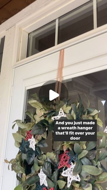 Ann Dunnington - Welcome Home on Instagram: "I have never had a front door where a metal wreath hanger fits, and every time I’ve tried to use a sticky-back hook it has fallen off.  This is my tried and true method of hanging front door wreaths!  Do you see the hook inside the house?  Maybe- if you don’t have a storm door to attach it to.  But you also see the top of a wreath hanger, too.  Does it bother me?  No, because it’s a solution for hanging wreaths that no longer fall down.

#porchdecor #frontporch #summerporch #fallporch #wreath #wreathmaking #wreathhanger #homediy #homedecor #homedecorhack #budgetdecorating #homemakingtips" Wreath On Screen Door, Fall Room Ideas, Hanging Wreaths, Youtube Hacks, Front Door Wreaths, Summer Porch, Christmas Hacks, Boho Living Room Decor, Home Decor Hacks