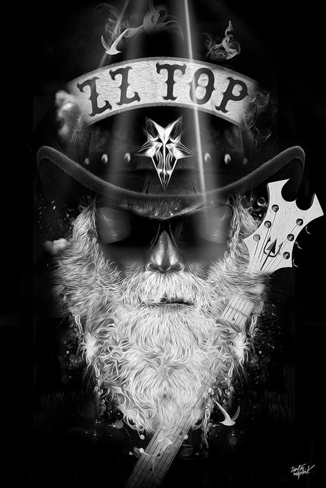 FANTASMAGORIK® ROCK'N MYTHOLOGY on Behance Logo Foto, Billy Gibbons, Best Guitar Players, Tøp Wallpaper, Rock N Roll Art, Rock Band Posters, Black And White Art Drawing, Zz Top, Rock N’roll