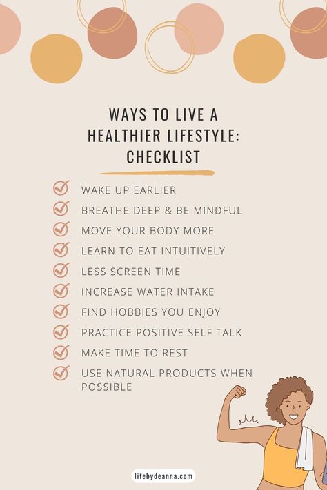 There are so many easy things you can do to live a healthier lifestyle. Use this checklist to see what you are doing right now to live your best life and what you can start doing to improve! + read the blog post for more details and ideas! Vitamins For Heart Health, Anti Dieting, Self Care Bullet Journal, Positive Self Talk, Intuitive Eating, Move Your Body, Live Your Best Life, Healthier Lifestyle, Living A Healthy Life