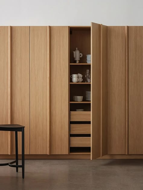 Inga Sempe Designed Reform’s Newest Kitchen Collection | domino Kitchen Cabinet Full Height, Cabinets Kitchen Storage, Kitchen Cupboard Interior, Wall Pantry Cabinets Storage, Lower Cabinet Only Kitchen, Upper Spice Cabinet, Japandi Design Kitchen, Cool Cabinet Ideas, Muji Kitchen Cabinet