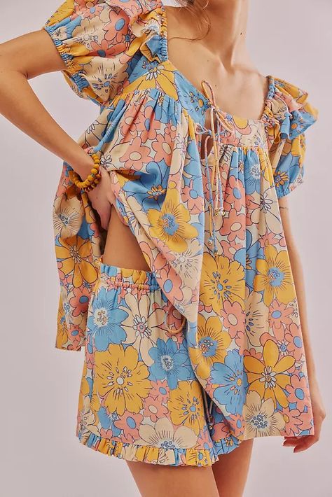 Dresses - Shop Our Boho Dresses | Free People UK Free People Set, Neon Shorts, Dresses Sundresses, Trendy Sewing Patterns, Post Partum Outfits, Cosmetology School, Shorts Fit, Trendy Sewing, Set Outfits