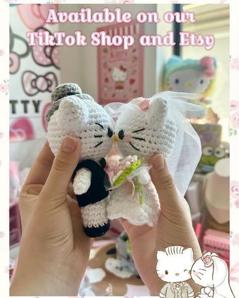 SOLD Dear Daniel and Hello Kitty wedding plushies! 💐🩷 will be available back soon on our Etsy and TikTokShop! 🥳🎀 follow for more Sanrio crochet plushies! 🎀 #hellokitty #hellokittycore #hellokittycrochet #hellokittycrochetdoll #crochet #crochetdoll #crochetbride #deardaniel #crochetlove #crochetersofinstagram #crochetbag #crochetinspiration #crochetlover #crochetpattern #patternrealease #crochetpattern #pattern Crochet Pochacco Free Pattern, Wedding Plushies, Crochet Boyfriend Gift, Crochet For Boyfriend, Crochet Gifts For Boyfriend, Daniel And Hello Kitty, Sanrio Crochet, Hello Kitty Wedding, Dear Daniel