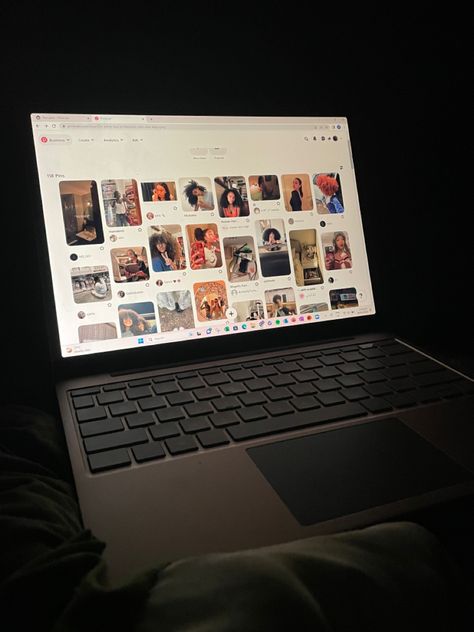 Pinterest boards, pinterest ideas, pinterest board ideas, late night post, aesthetic, aesthetically pleasing, computer with Pinterest pins Pinterest Laptop Aesthetic, Pinterest On Laptop Aesthetic, Laptop Night Aesthetic, Pinterest Home Page Aesthetic, Pintrest Board Aesthetic Ideas, Pinterest Boards Aesthetic, Late Night Aesthetic Bedroom, Pinterest Account Aesthetic, Computer Pics