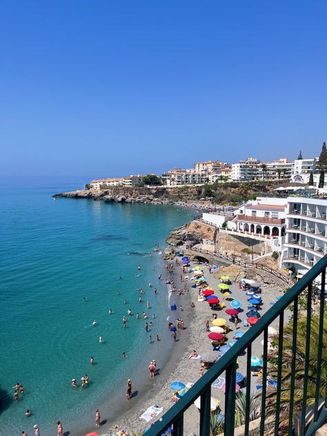 Malaga Spain Aesthetic, Malaga Spain Beach, Malaga Beach, Nerja Spain, Spain Aesthetic, Spain Vacation, Malaga Spain, Spain And Portugal, Beach Aesthetic