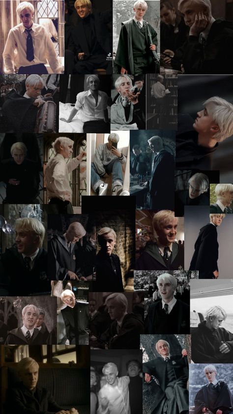 Aesthetic Draco Malfoy collage wallpaper Draco Malfoy Collage Wallpaper, Draco Malfoy Collage, Aesthetic Draco Malfoy, Blonde Baby Boy, Slytherin Wallpaper, Draco Malfoy Imagines, Draco Malfoy Fanart, Draco Malfoy Aesthetic, Tom Felton Draco Malfoy