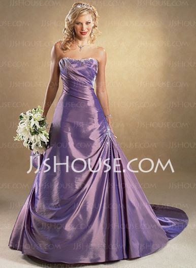 Lavender Wedding Dress, Dark Purple Wedding, Colored Wedding Gowns, Taffeta Wedding Dress, Wedding Dresses Taffeta, Colored Wedding Dress, Purple Wedding Dress, Floor Length Wedding Dress, Ruffle Wedding Dress