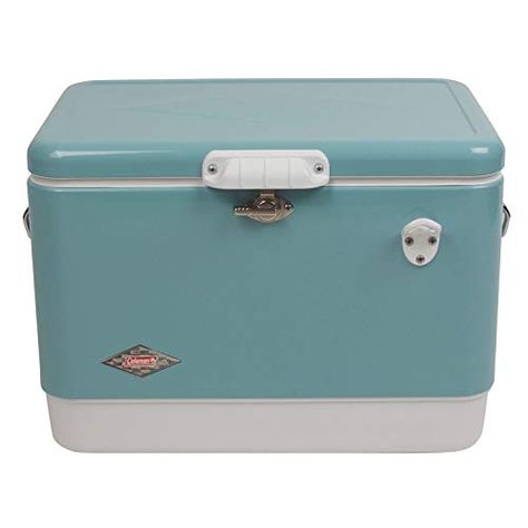 Coleman Cooler | Steel-Belted Cooler Keeps Ice Up to 4 Days | 54-Quart Cooler for Camping, BBQs, Tailgating & Outdoor... Cooler For Camping, Coleman Cooler, Retro Cooler, Camping Coolers, Igloo Cooler, Classy Girls Wear Pearls, Camper Storage, Beer Cooler, Portable Cooler