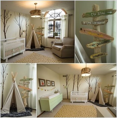 Creative Forest Themed Kids Bedroom and Nursery Decor Ideas Nursery Forest Theme, Woodland Theme Bedroom, Boy Nurseries, Baby Room Boy, Hunting Nursery, Woodland Room, Woodland Bedroom, Nursery Forest, Forest Bedroom