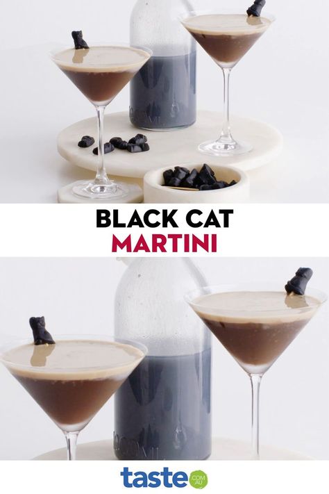 Black Cat Cocktail, Cat Themed Cocktails, Vanilla Liqueur, Vodka Infused, 22nd Bday, Cat Themed Parties, Liquid Courage, Infused Vodka, Cat Birthday Party