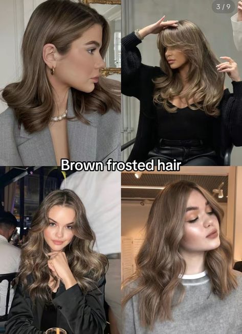 Honey Brown Hair Color, Brown Hair Inspiration, Frosted Hair, Honey Brown Hair, Dreamy Aesthetic, Brown Hair Inspo, Hair 2024, Pretty Hair Color, Honey Brown