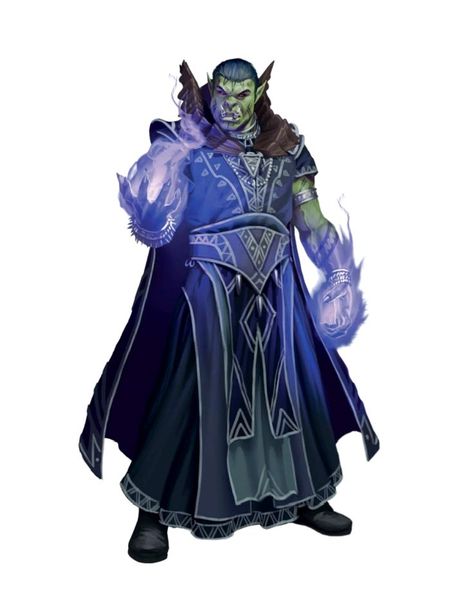 Orc Wizard Dnd, Dnd Clockwork Sorcerer, Half Orc Sorcerer, D&d Sorcerer, Half Orc Wizard, Goblin Sorcerer, Pathfinder Orc, Orc Wizard, Orc Warlock