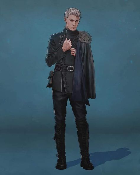 Fantasy Outfits Male Prince, Fantasy Cold Weather Clothes Art, Celtic Male Clothing, Medieval Ball Outfit Male, Fantasy Wedding Menswear, Regal Pose Reference Male, Knight Formal Wear, Magic Outfits Male, Fantasy Prince Clothes