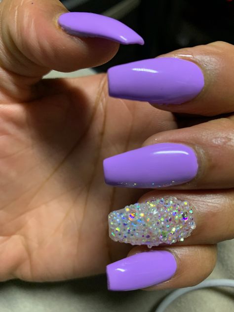 #purple nails #coffin shape #pretty nails #nails Nails Coffin Shape, Baby Shower Nails, Oval Acrylic Nails, Concert Nails, Coffin Nails Matte, Lavender Nails, Purple Nail, Coffin Shape, Coffin Shape Nails