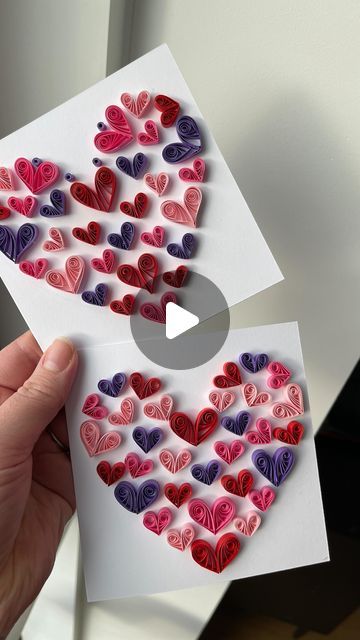 Didi on Instagram: "Are you ready for Valentines Day? I personally don’t really celebrate it but I do love making Valentines Cards! Do you have any plans? . #valentines #valentinesgift #handmadecard #quilling #quillingcard" Valentine Quilling Ideas, Making Valentines, Paper Quilling Designs, Quilling Designs, Are You Ready?, Paper Quilling, Do Love, Valentines Cards, Cards Handmade