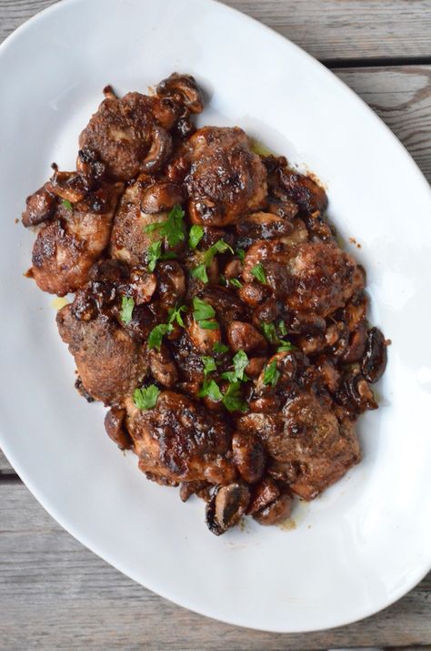 Braised Chicken Marsala Chicken Dishes Healthy, Chicken Marsala Recipe, Marsala Recipe, 100 Days Of Real Food, Marsala Chicken Recipes, Healthy Eating Diets, Chicken Marsala, Braised Chicken, Summer Cooking