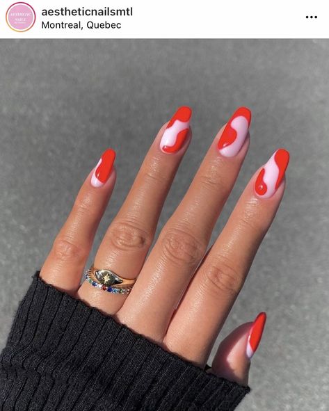 Valentines Nails 2023, Fun Red Nails, Christmas Red Nails, Cute Valentines Nails, Boho Nails, Watermelon Nails, Romantic Nails, Nail Designs Valentines, Cute Valentines