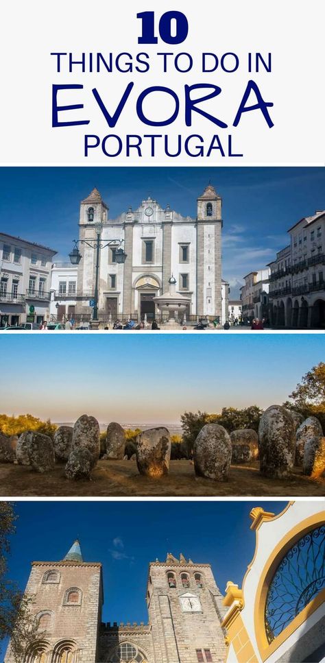 Looking for things to do in Evora? Check out our list of the 10 best #Evora sights, attractions, and top recommendations for the greatest Evora experience. #portugal #portugaltips #bestofportugal #portugalguides | Where to visit in Portugal | What to see in Evora | Things to do in Evora | Places to see in Evora | #Evoraguides #evorahighlights #bestofevora #thingstodoinportugal #travel #portugaltravel | Evora attractions | Top Evora Highlights | What to see in Evora | #portugaltips #top10 #UNESCO Portugal Travel Guide, Europe Itineraries, Visit Portugal, Europe Trip Itinerary, Europe Vacation, Portugal Travel, Spain And Portugal, Europe Travel Guide, Europe Travel Destinations