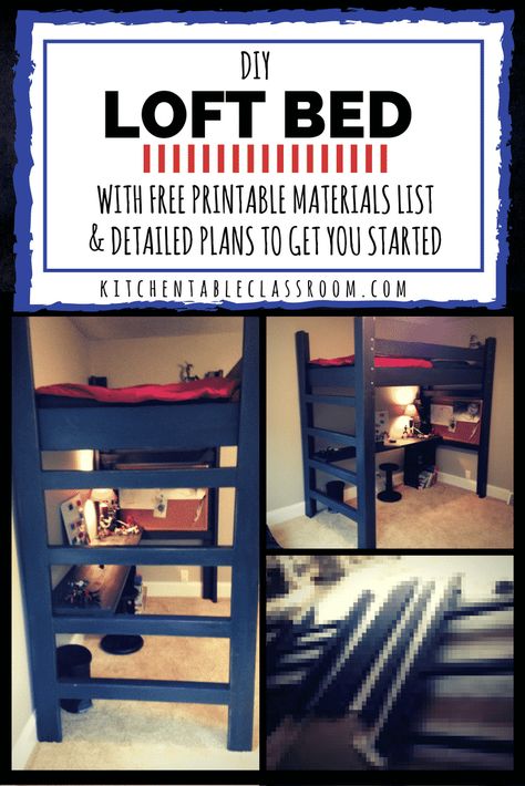 Project: Lofted Bed - The Kitchen Table Classroom Bed Types, Diy Bedding, Lofted Bed, Build A Loft Bed, Hippie Bedding, Loft Bed Plans, Diy Loft Bed, Diy Kitchen Table, Kids Loft