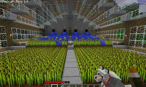 Minecraft Farming, Wheat Farm, Farm Minecraft, Build Minecraft, Iron Golem, Harvest Farm, Farming Simulator, Minecraft Building, Storage Cart