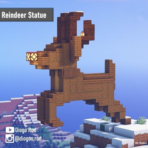 Minecraft Statue | Tutorial Easy Survival Reindeer Statue | Rudolph the Red-Nosed Reindeer | Christmas Decorations Hi there! I do not know how to write descriptions tbqh, but I do hope you enjoyed my video! Feel free to give any feedback and suggestions.📣 Oh, and happy holidays! #Minecraft#HowToBuild#Tutorial#MinecraftTutorial#Minecrafter#MinecraftStatue#Christmas#MinecraftBuild#MinecraftBuilds#Statue#SurvivalBuild#MinecraftSurvival#Rudolph the Red-Nosed Reindeer Minecraft Reindeer, Minecraft Christmas Building Ideas, Minecraft Skins Christmas, Minecraft Holiday, Minecraft Christmas Tree, Minecraft Statue, Reindeer Christmas Decorations, Minecraft Statues, Reindeer Statue