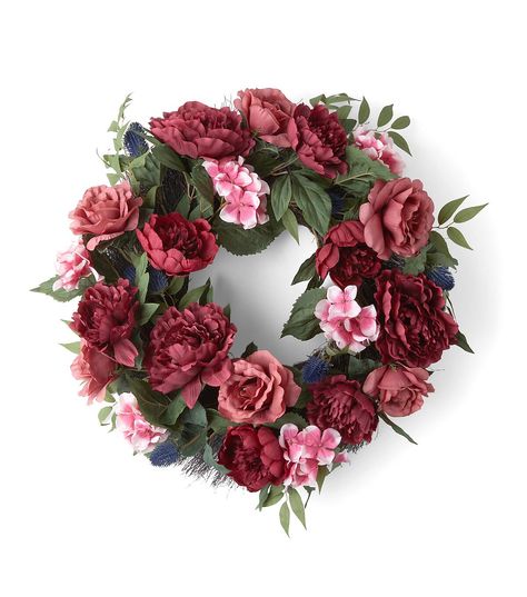 Peonies Red, Red Rose Wreath, Fall Pink, Peonies Wreath, Hydrangea Wreath, Peony Rose, Summer Wreaths, Rose Wreath, Pink Peony