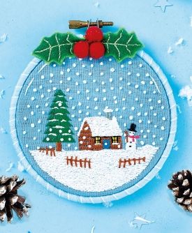 Cross Stitch Free, Sewing Magazines, Embroidery Christmas, Free Cross Stitch, Magazine Template, Snow Globe, Free Patterns, Snow Globes, Free Pattern