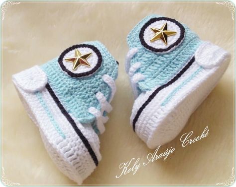 Baby Items, Converse Sneaker, Baby Knitting, Crochet Baby, All Star, Knit Crochet, Baby Shoes, Converse, Crochet Hats