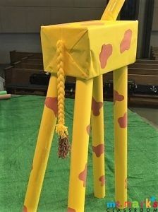 Making a Giraffe | Mr. Mark's Classroom Yellow Toilet, Giraffe Craft, Safari Crafts, Toilet Paper Tubes, Giraffe Crafts, Jungle Decorations, Paper Yarn, Safari Decorations, Craft Foam