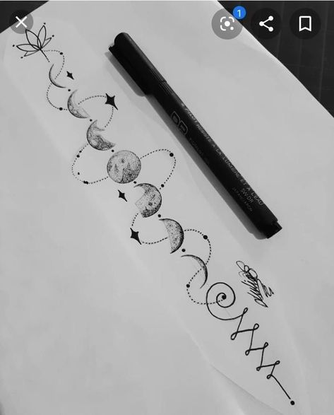 Planet Tattoos, Muster Tattoos, Spine Tattoos For Women, Spiritual Tattoos, Spine Tattoos, Dope Tattoos, Simplistic Tattoos, Tattoo Ink, Creative Tattoos