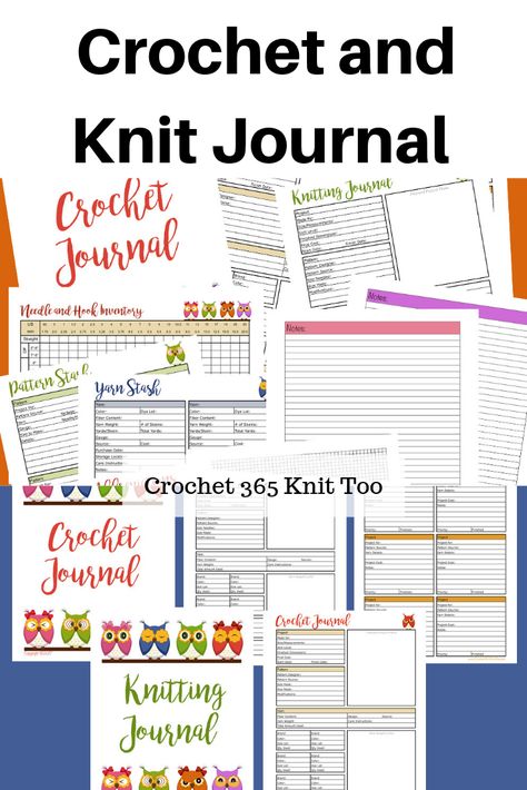 Knitting Journal Free Printable, Crochet Journal Printable Free, Crochet Planner Free Printable, Knitting Journal Ideas, Crochet Journal Ideas, Crochet Bujo, Craft Tracker, Bullet Journal Knitting, Knit Journal