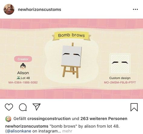 Eyebrows Acnh Code, Animal Crossing Brows, Acnh Brows, Acnh Eyebrow Designs, Animal Crossing Eyebrows, Acnh Hair, Fall Town, Eyebrow Guide, Acnh Clothes