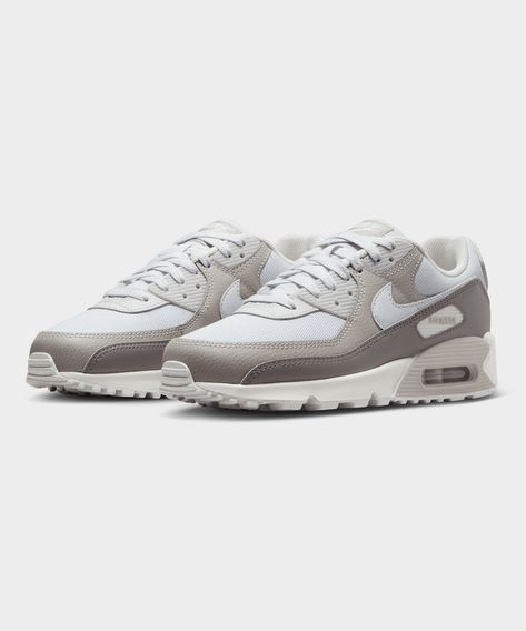 Nike Air Max 90 Photon Dust in Grey Nike Air Max 90 Mens, Nike Air Max 90s, Air Max 90s, Fresh Kicks, New Nike Air, Heritage Fashion, Grey Nikes, Nike Air Max 90, Shoes Nike