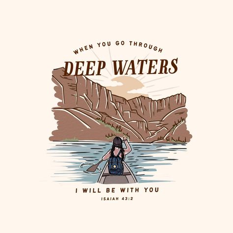 And when we go through the deepest of waters he said, ‘’ I will be with you’’ What a comforting verse!🤍 ➡️When thou passest through the waters, I will be with thee; and through the rivers, they shall not overflow thee: when thou walkest through the fire, thou shalt not be burned; neither shall the flame kindle upon thee👏🏽 Isaiah 43:2 .⁠ .⁠ .⁠ ..⁠ .⁠ .⁠ .⁠ .⁠ .⁠ .⁠ ..⁠ .⁠ .⁠ .⁠ .⁠ .⁠ ..⁠ .⁠ .⁠ .⁠ .⁠ .⁠ ..⁠ #biblejournalinglife #bibleartjounal #faithart #christiancreatives #illustratedfaith... Water Bible Verse, Seek Him First, Sprinkle Of Jesus Quotes, Isaiah 43 2, Motivational Scriptures, Christian Illustration, Christian Graphic Design, Christian Graphics, Comforting Bible Verses