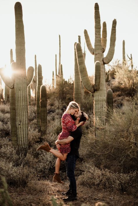 It's been a dream of ours to photograph a couples session among the Saguaros in Phoenix, Arizona! We were so happy to meet up with Kait & Chad for an incredible photoshoot at golden hour with the mountains and cacti as a backdrop! See more of this shoot on the blog! Phoenix Arizona Engagement Photographers, cactus engagement session, arizona engagement photographer, cactus engagement photo, saguaro engagement photo, arizona engagement inspiration, saguaro engagement inspiration Cactus Photoshoot, Desert Photoshoot Ideas, Desert Engagement Photos, Desert Photoshoot, Couples Pics, Arizona Engagement, Arizona Photography, Arizona Sunset, Yosemite Wedding