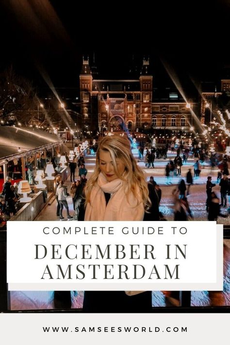 Things to do in Amsterdam in December. #Travel #Amsterdam #Netherlands Amsterdam In September, Amsterdam December, Amsterdam Travel In December, Amsterdam Travel Winter, Christmas In Amsterdam Aesthetic, Amsterdam Christmas, Amsterdam Winter, Amsterdam City Guide, Amsterdam Itinerary