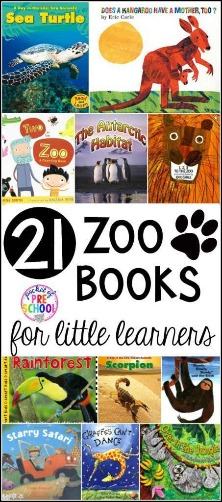 Zoo Books for Little Learners - Pocket of Preschool Preschool Zoo Theme, Books For Preschool, Zoo Preschool, Zoo Book, Zoo Activities, Preschool Reading, Counting Books, Animal Book, Animal Activities