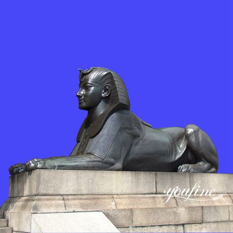 What Is The Origin of Bronze Egyptian Statue Sphinx? - YouFine News - 2 Sphinx Egyptian, Sphinx Statue, Famous Sculpture, Alien Predator, Egypt Concept Art, Famous Sculptures, Jim Brown, Ancient Egyptian Gods, Egyptian Pharaohs