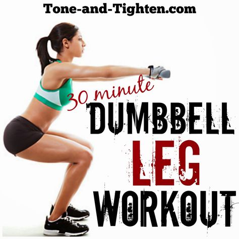 Carve crazy definition with this free weight leg workout! The best dumbbell exercises for your legs from Tone-and-Tighten.com! #workout #legs Free Weight Leg Workout, Leg Exercises With Weights, Dumbbell Leg Workout, Best Dumbbell Exercises, Weekly Workout Plans, Leg Day Workouts, Fitness Video, Free Weight, Toning Workouts