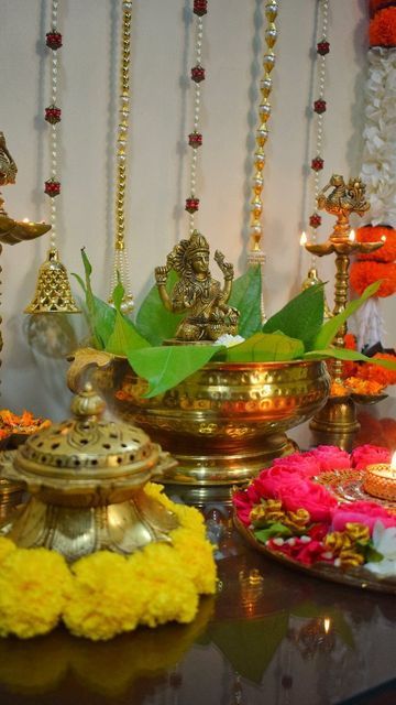 Laxmi Decoration At Home, Laxmi Pooja Decoration At Home, Laxmi Puja Decoration At Home, Spiritual Partner, Diwali Lakshmi, Mandir Ideas, Lakshmi Puja, Diwali Decorations At Home, Brass Elephant