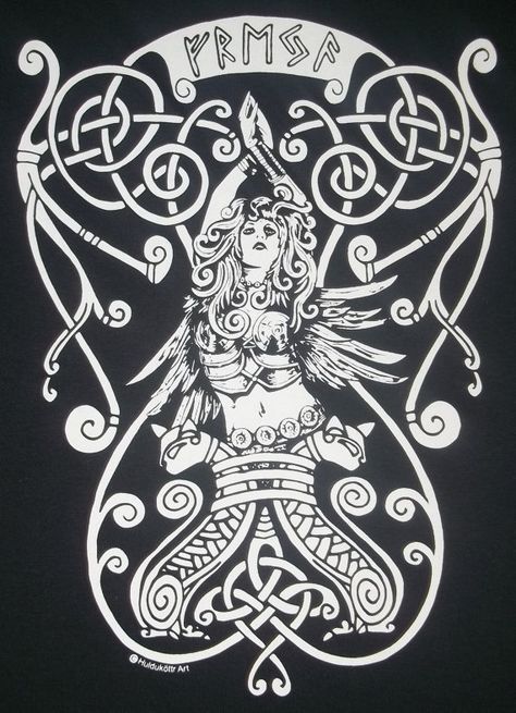 Freyja Symbol, Freyja Tattoo, Rune Vichinghe, Freya Goddess, Arte Viking, Black And Grey Tattoo, Norse Goddess, Goddess Tattoo, Norse Symbols